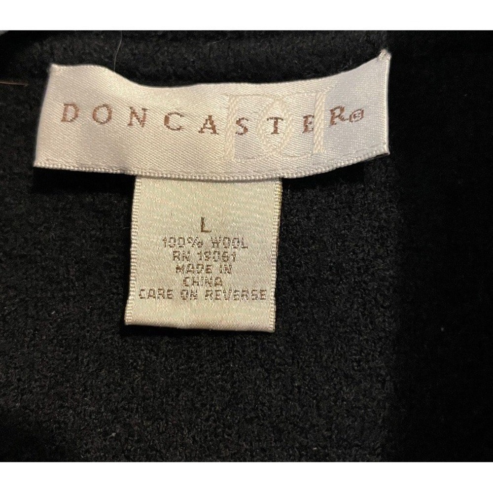 Office Siren Corpcorev Classic 100% Wool Cardigan Don Caster Ladies Sz L - Picture 3 of 3